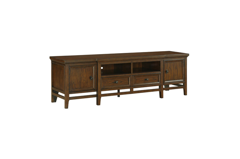 Frazier Park Brown Cherry Traditional Mindy Veneer Wood And Engineered Wood Grain Storage Tv Stand
