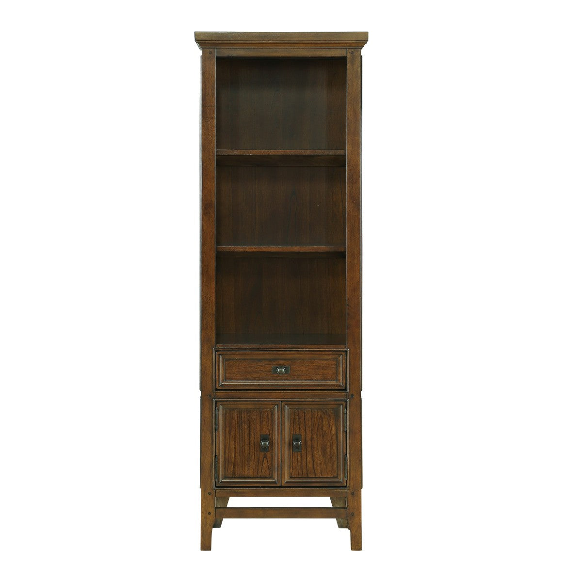 Frazier Park Brown Cherry Mindy Veneer Wood And Engineered Wood Side Pier 2 Upper Fixed Shelves