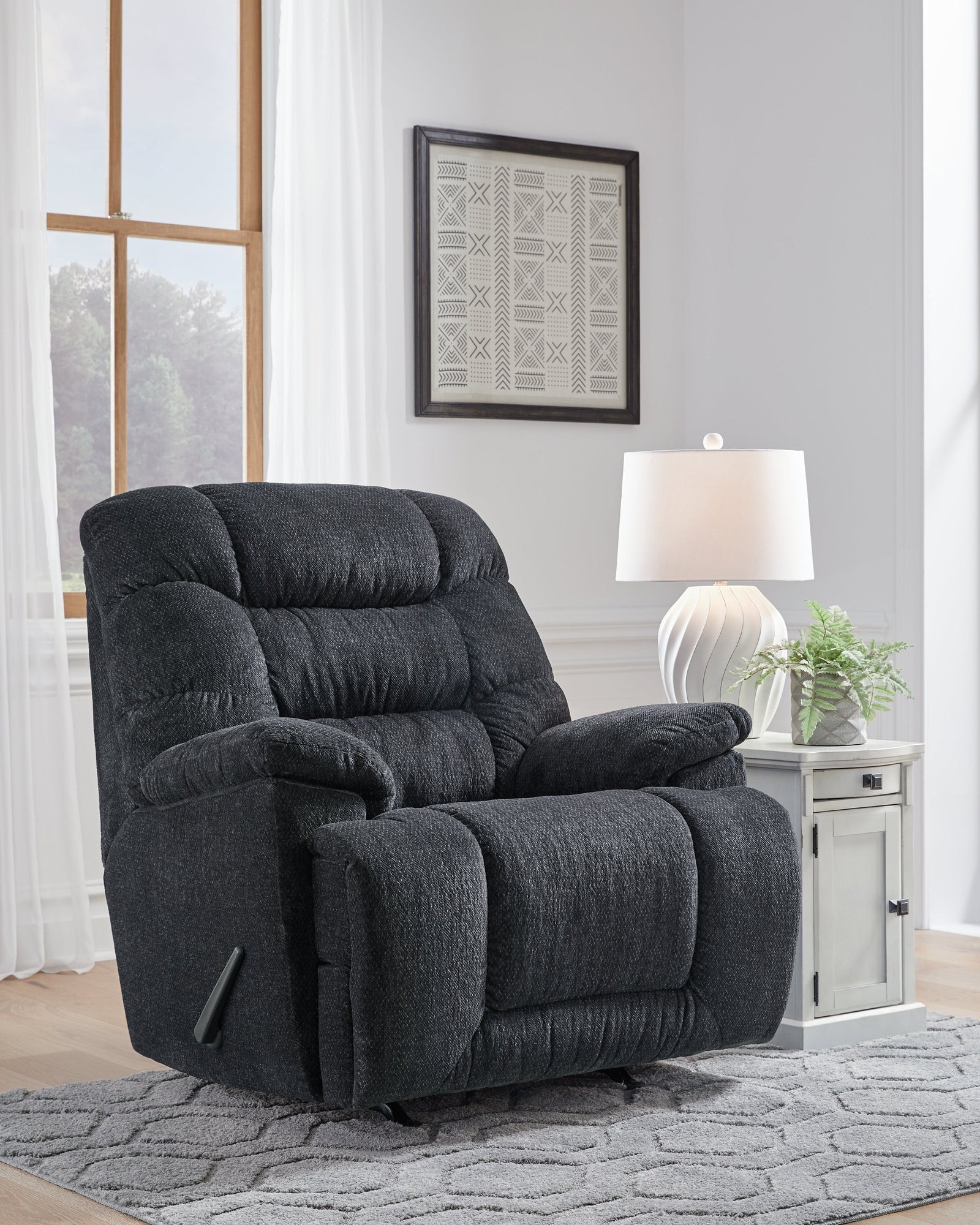 Bridgtrail Charcoal Chenille Recliner