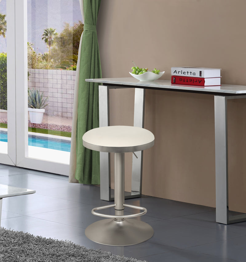 Brody White Adjustable Stool 956White-c