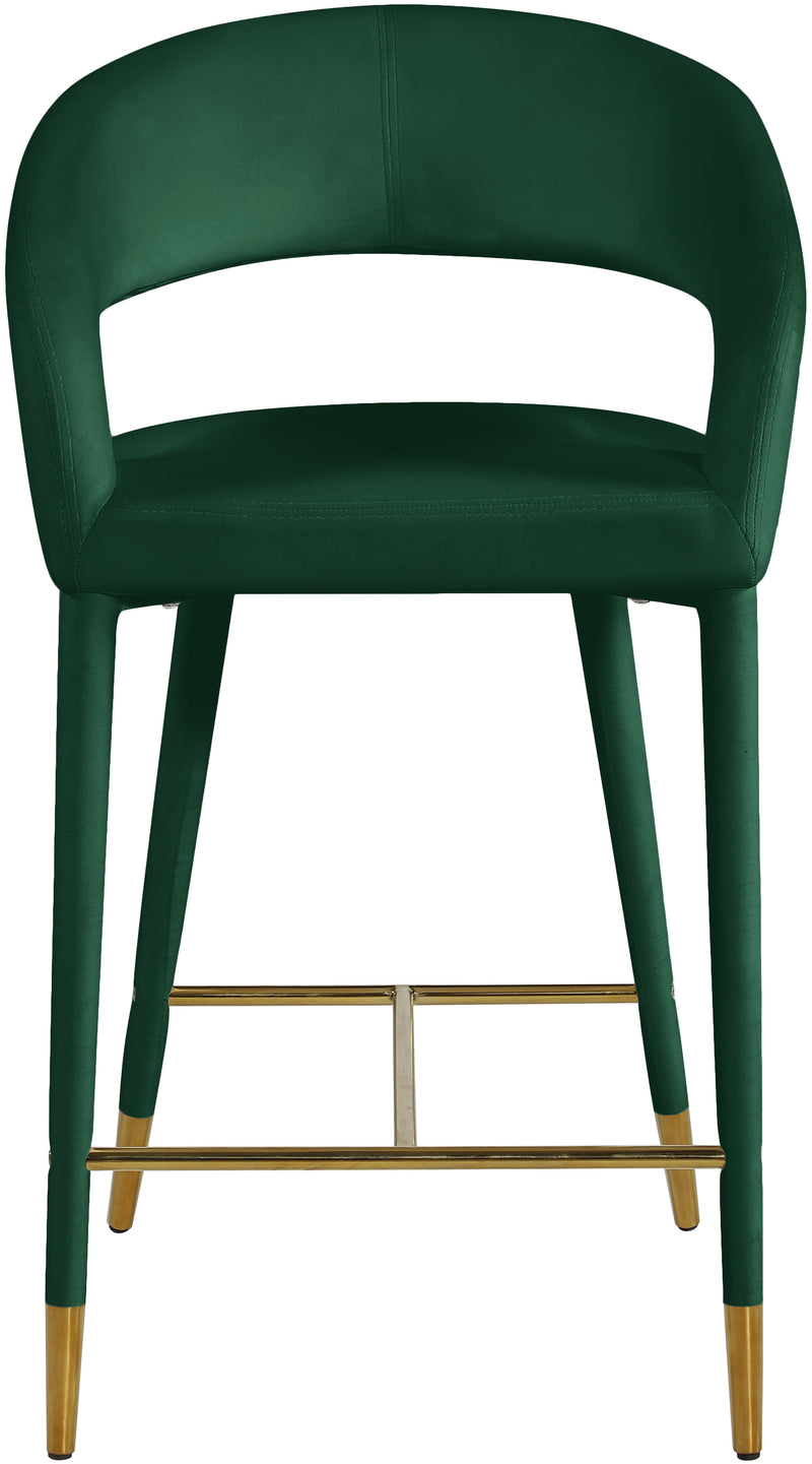 Destiny Green Velvet Stool