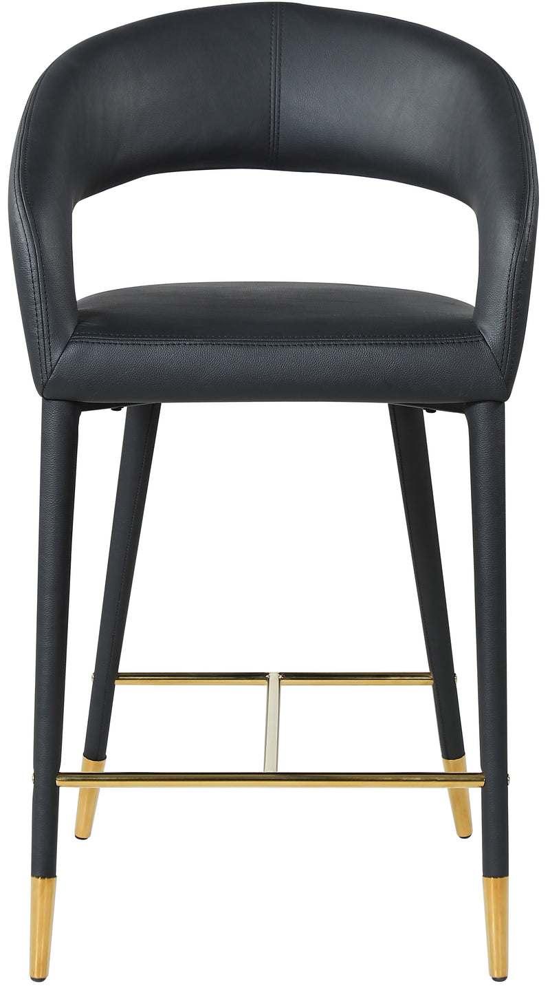 Destiny Black Faux Leather Stool