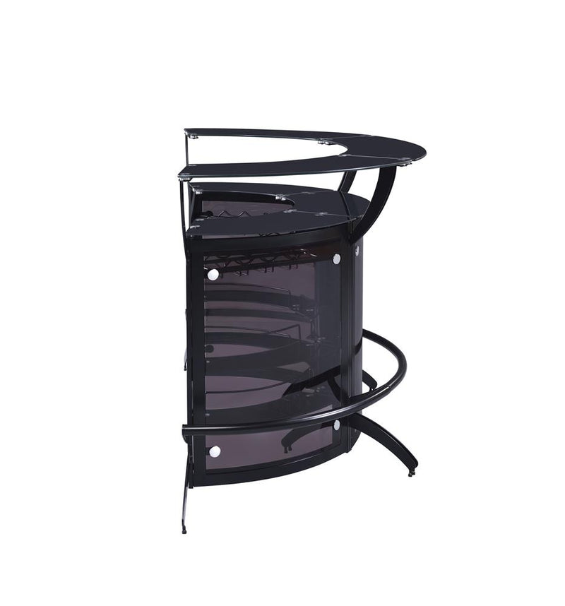 Dallas 3 bottle Wine Rack Bar Unit Smoked And Black