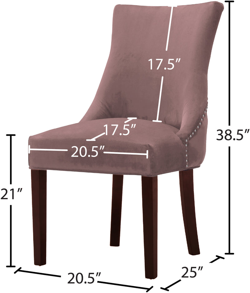 Hannah Pink Velvet Dining Chair