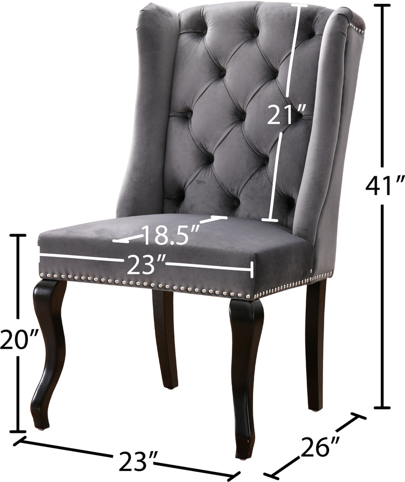 Suri Grey Velvet Dining Chair