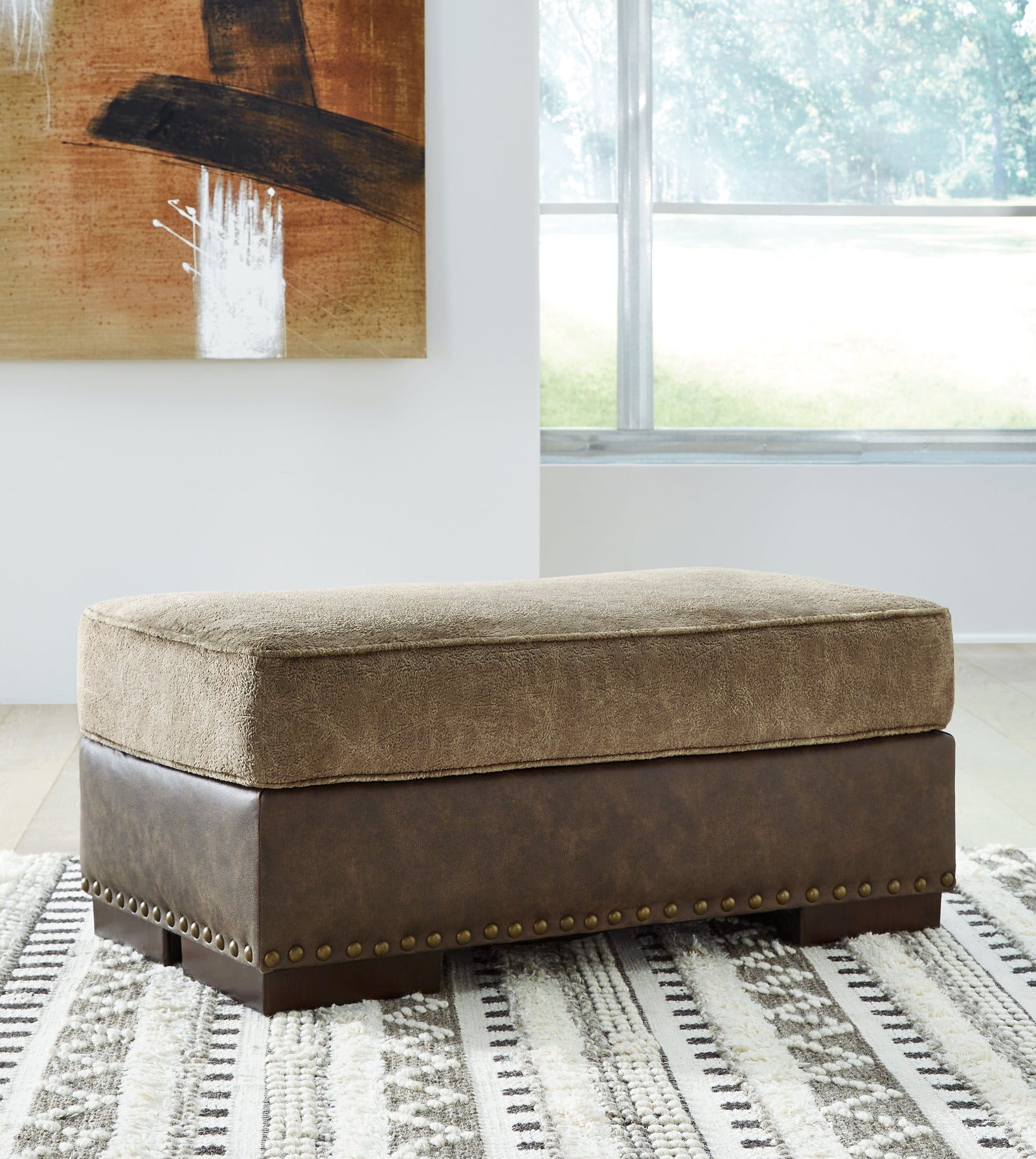 Alesbury Chocolate Velvet Ottoman