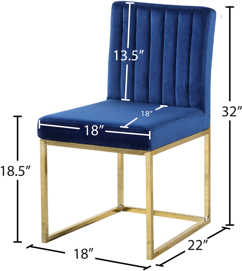 Giselle Blue Velvet Dining Chair