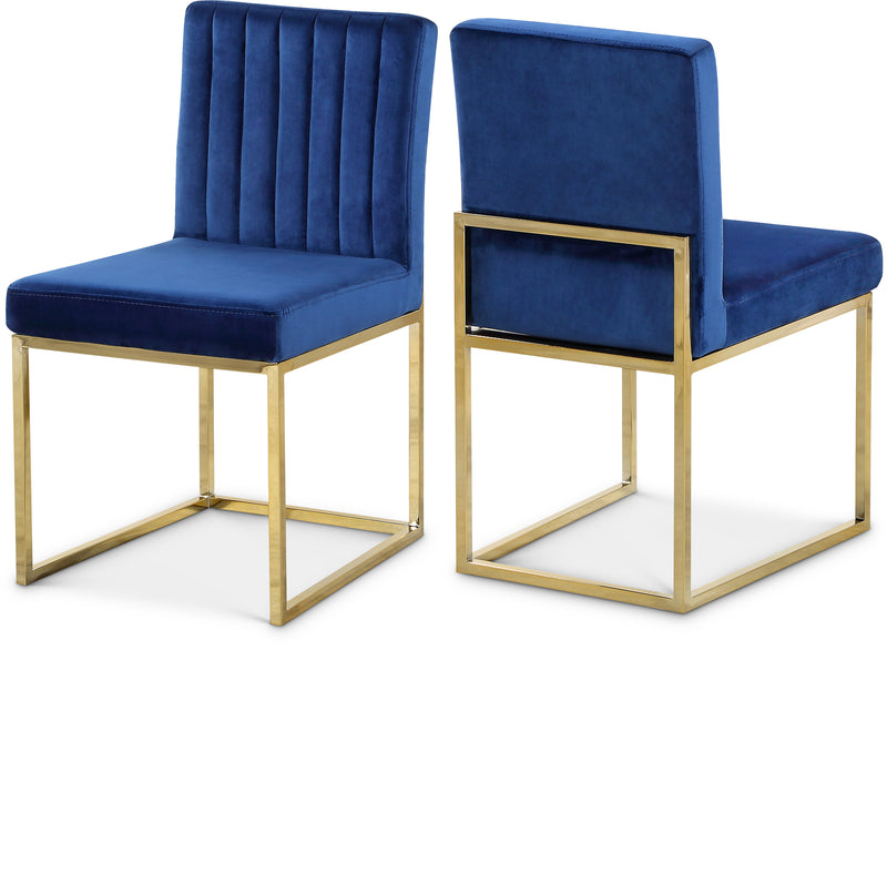 Giselle Blue Velvet Dining Chair