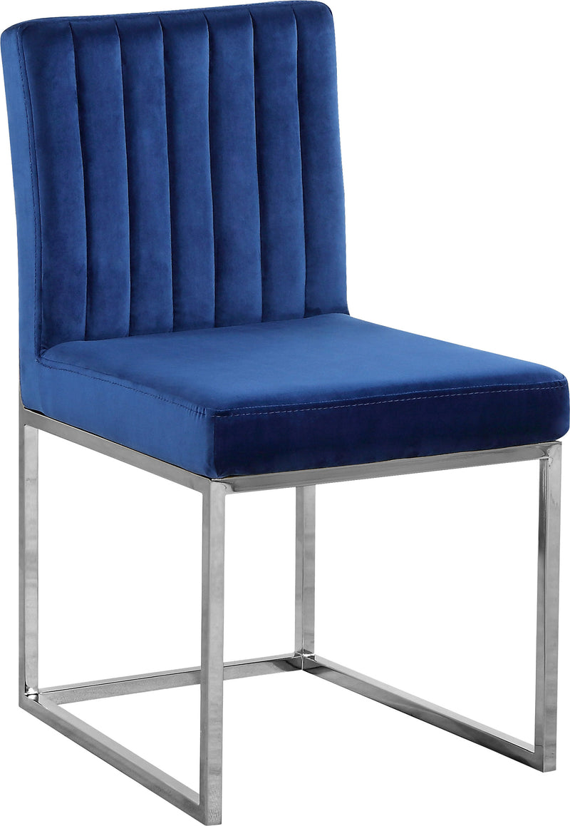 Giselle Blue Velvet Dining Chair 779Navy-c