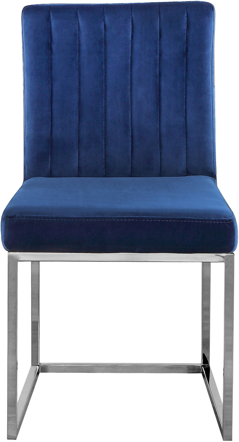 Giselle Blue Velvet Dining Chair 779Navy-c