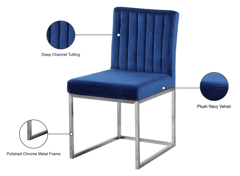 Giselle Blue Velvet Dining Chair 779Navy-c