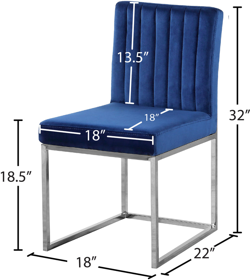 Giselle Blue Velvet Dining Chair 779Navy-c