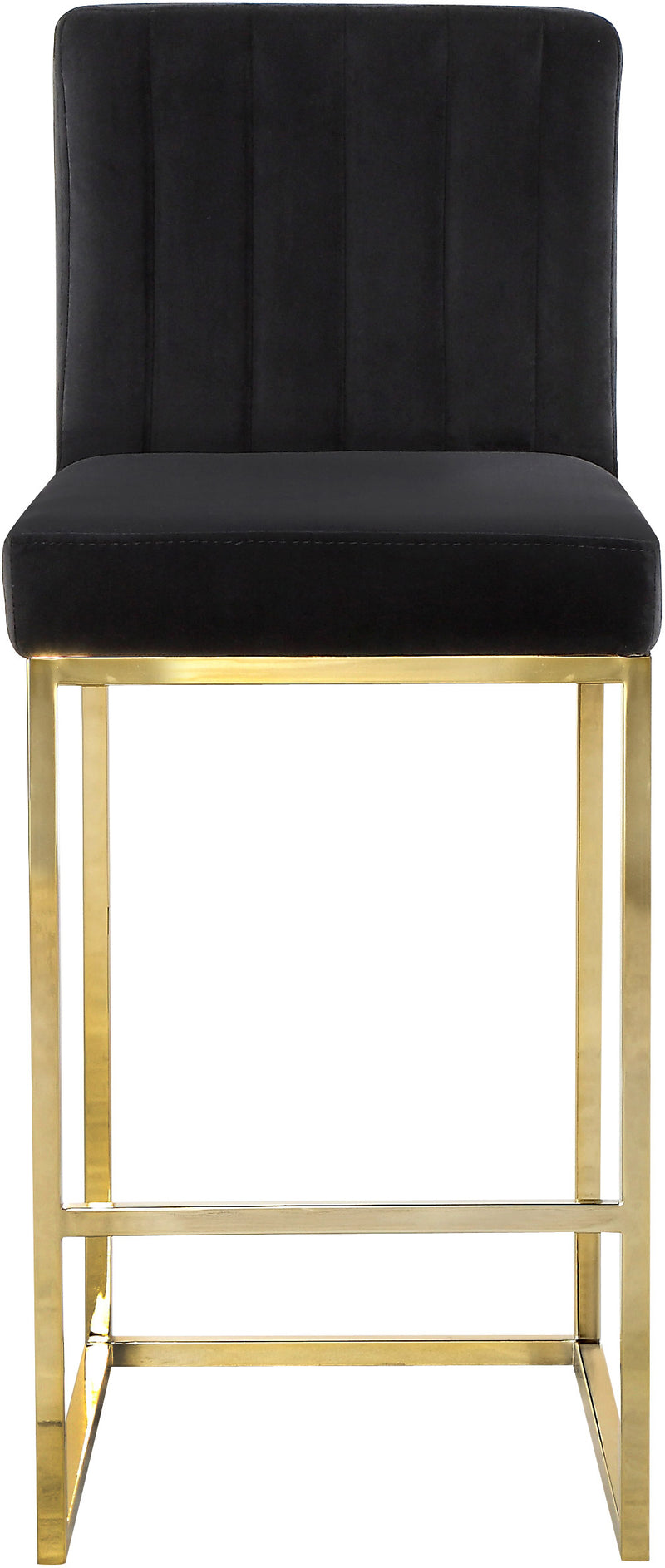 Giselle Black Velvet Counter Stool 781Black-c