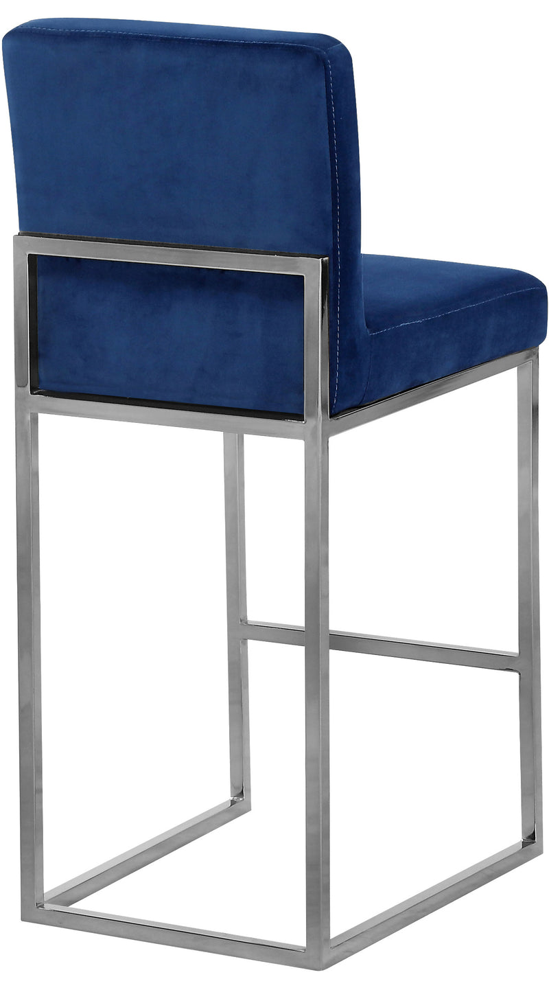 Giselle Blue Velvet Counter Stool 782Navy-c