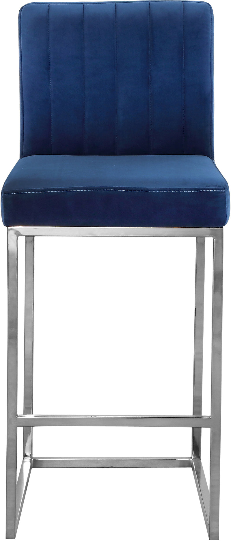 Giselle Blue Velvet Counter Stool 782Navy-c