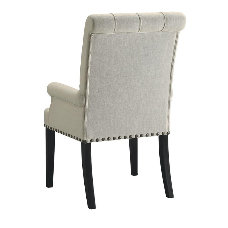 Mapleton Tufted Back Upholstered Arm Chair Beige