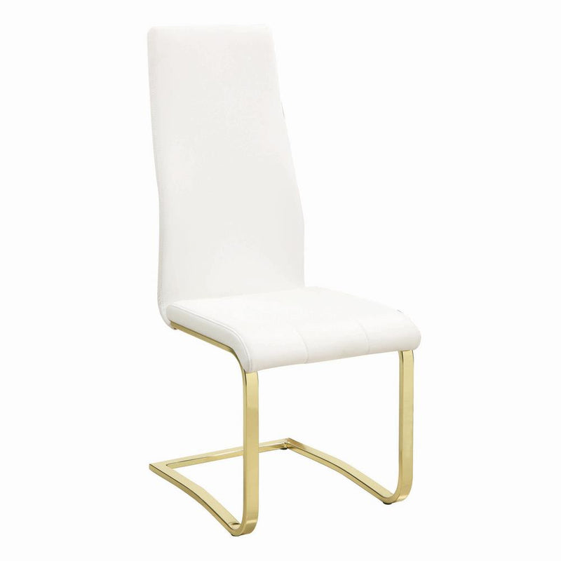 Blair Side Chairs White And Rustic Brass (Set of 4)