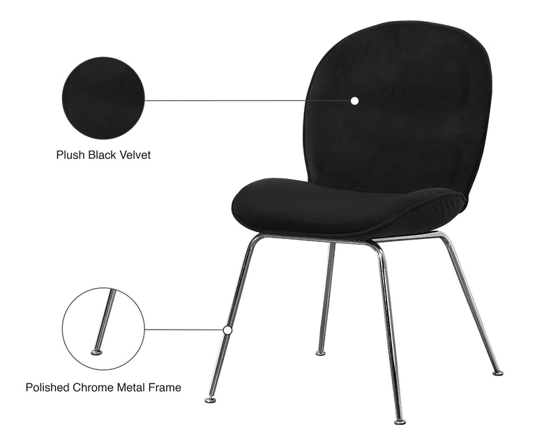 Paris Black Velvet Dining Chair