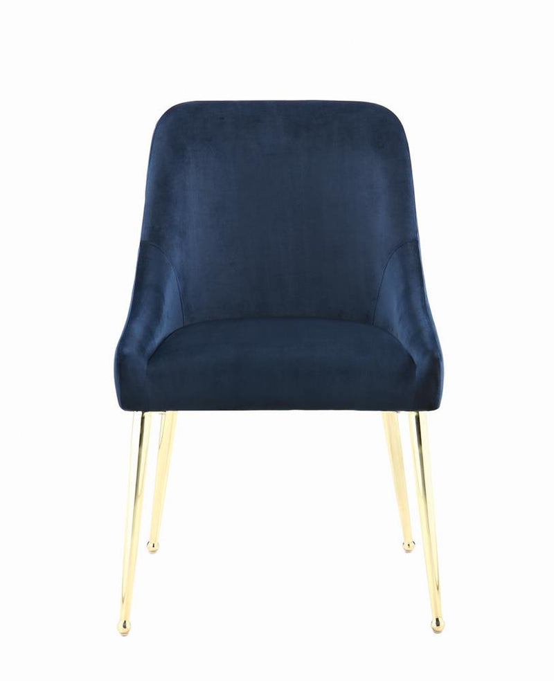 Mayette Side Chairs Dark Ink Blue (Set of 2)