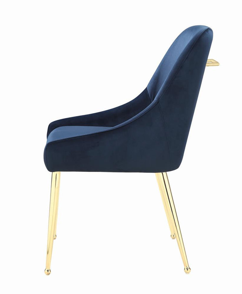 Mayette Side Chairs Dark Ink Blue (Set of 2)