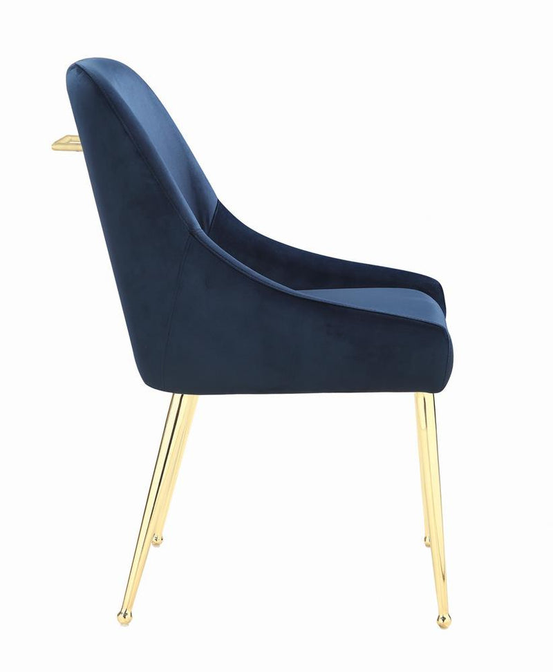 Mayette Side Chairs Dark Ink Blue (Set of 2)