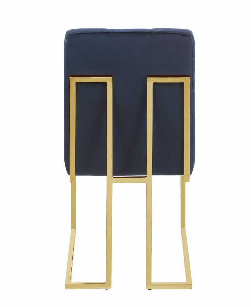 Cisco Tufted Back Side Chairs Ink Blue (Set of 2)