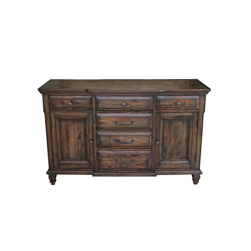 Avenue 6 Drawer Server Vintage Dark Pine