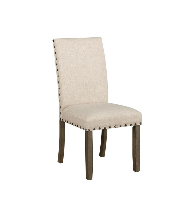 Coleman Upholstered Side Chairs Beige And Rustic Brown (Set of 2)