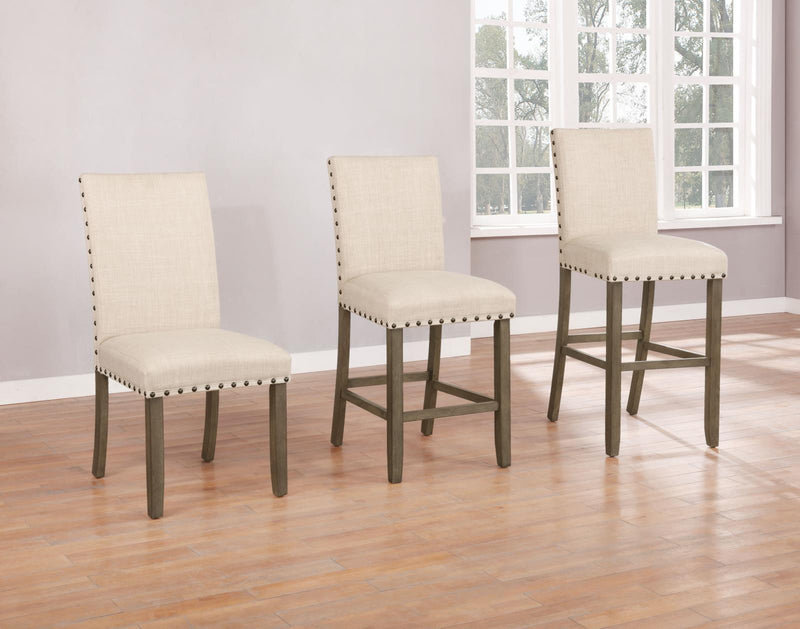 Coleman Upholstered Side Chairs Beige And Rustic Brown (Set of 2)