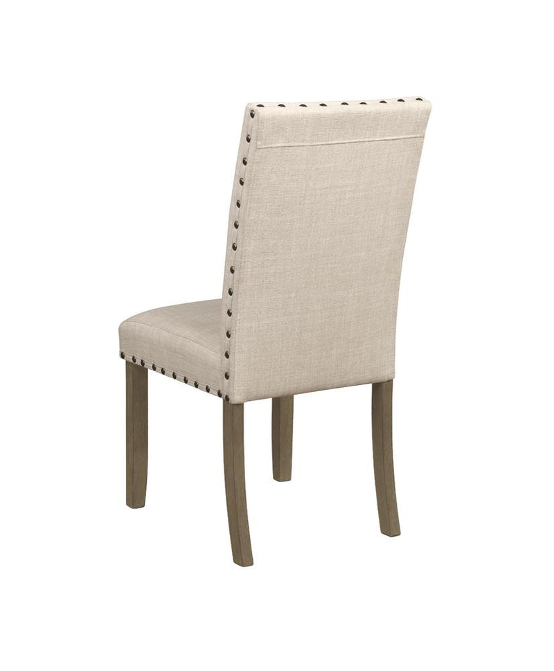 Coleman Upholstered Side Chairs Beige And Rustic Brown (Set of 2)