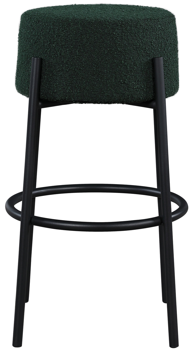 Avalon Green Boucle Fabric Bar Stool