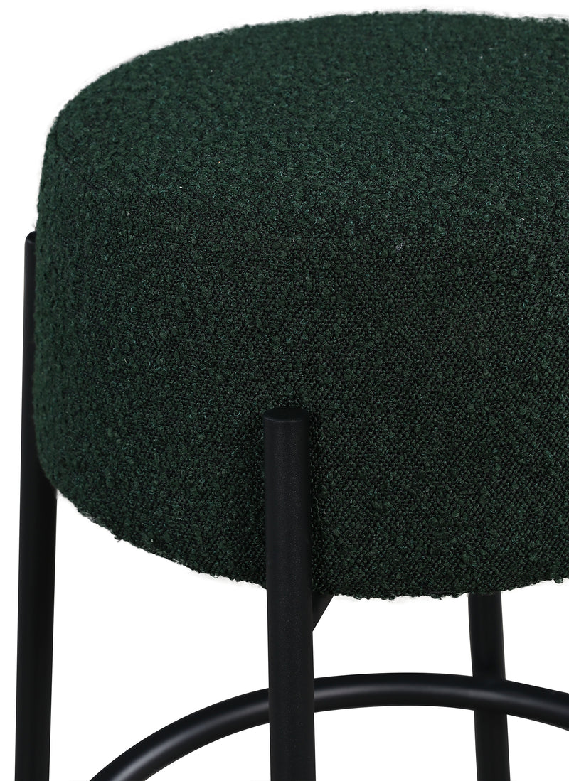 Avalon Green Boucle Fabric Bar Stool