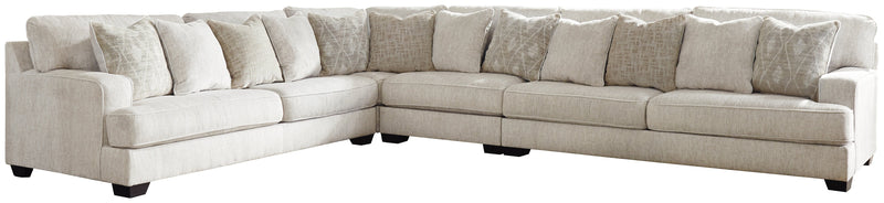 Rawcliffe Parchment Chenille 4-Piece Sectional