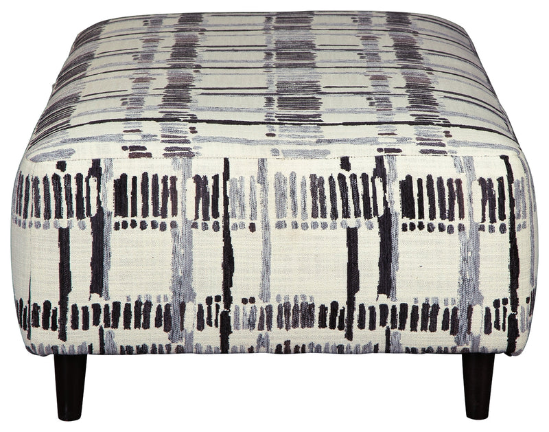 Kennewick Shadow Velvet Oversized Accent Ottoman