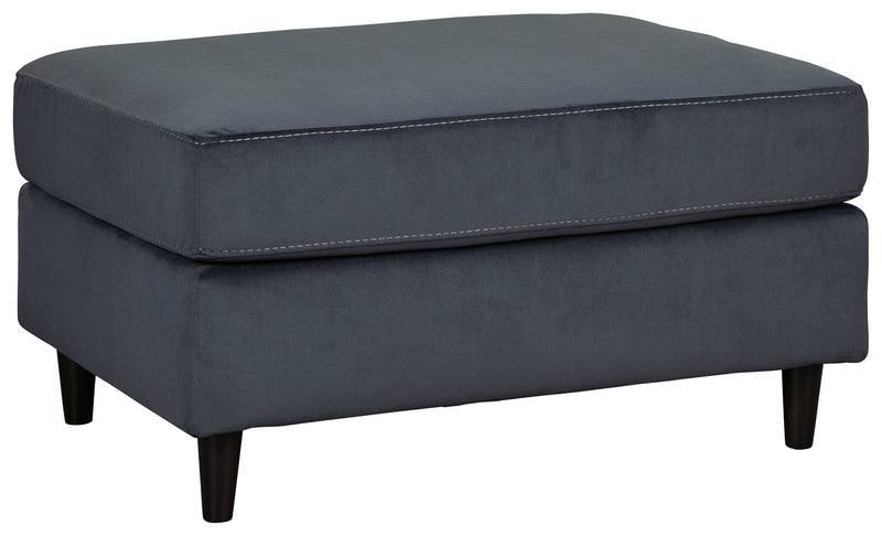 Kennewick Shadow Velvet Ottoman