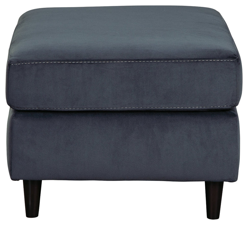 Kennewick Shadow Velvet Ottoman