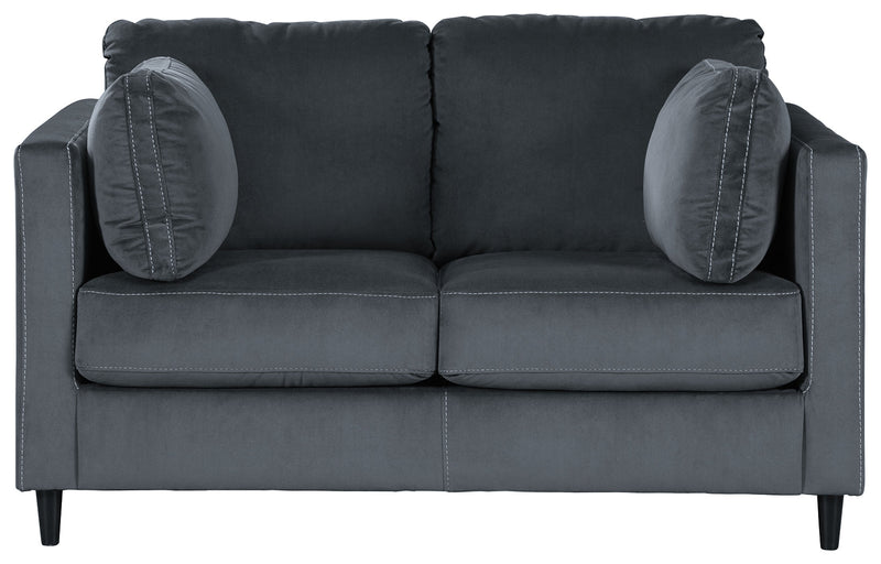 Kennewick Shadow Velvet Loveseat