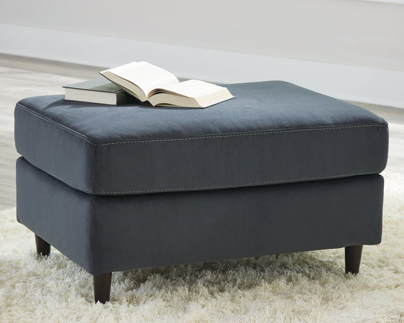 Kennewick Shadow Velvet Ottoman