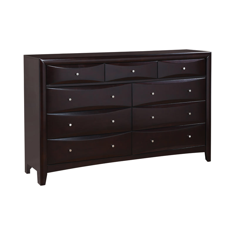 Phoenix 10 Drawer King Bed Deep Cappuccino