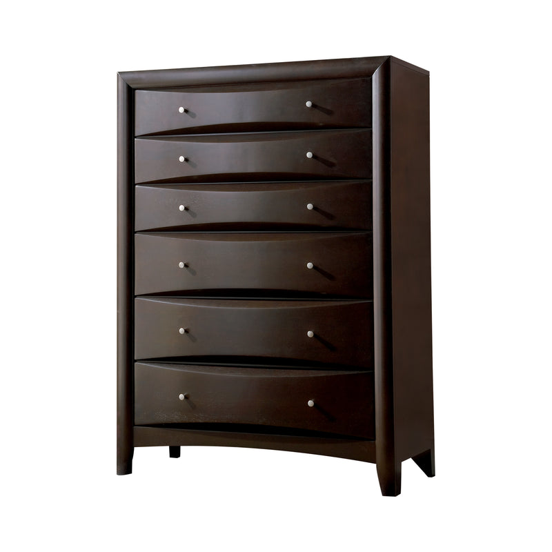 Phoenix 10 Drawer King Bed Deep Cappuccino