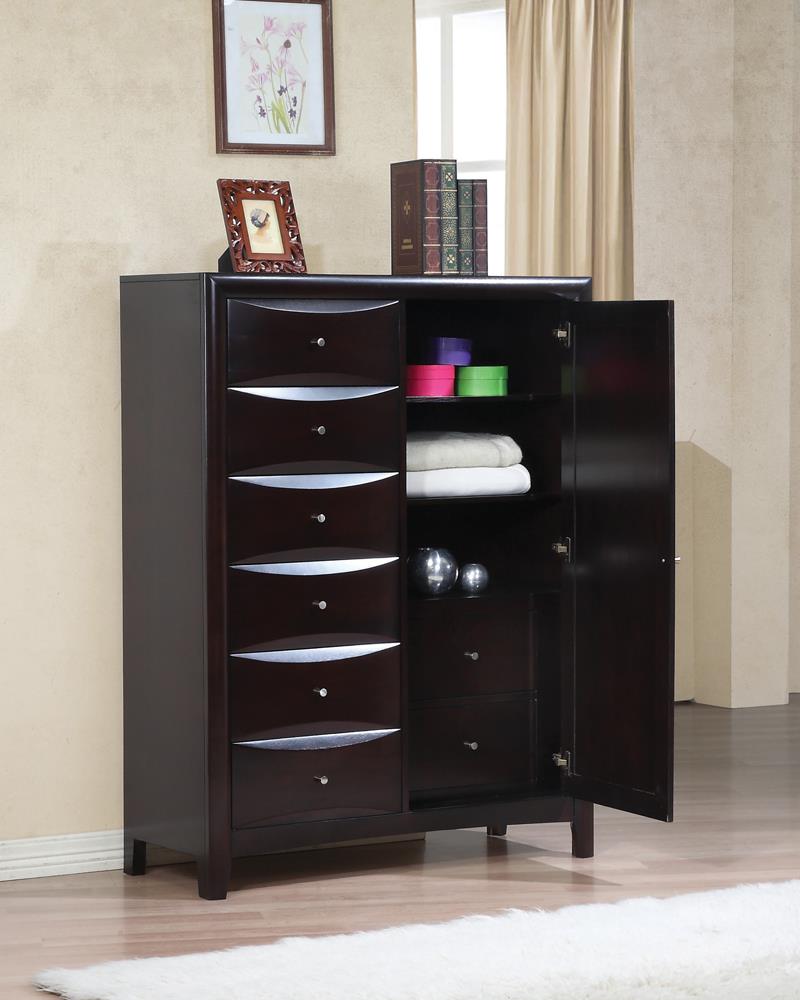 Phoenix 6 Drawer Man’s Chest Deep Cappuccino