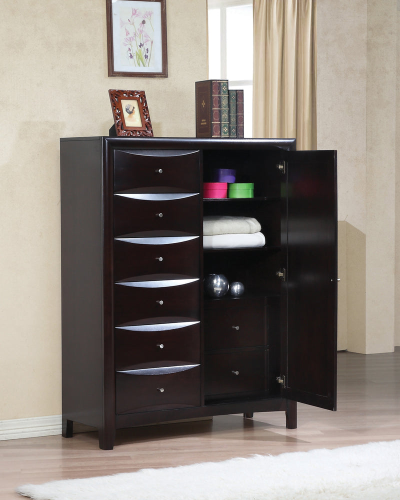 Phoenix 10 Drawer King Bed Deep Cappuccino