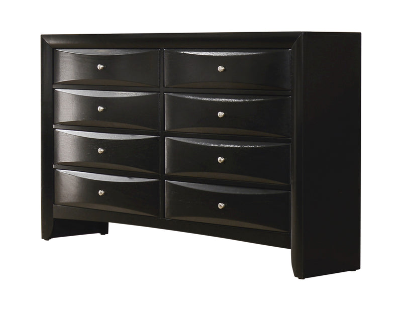 Briana Rectangular 5 Drawer Chest Black