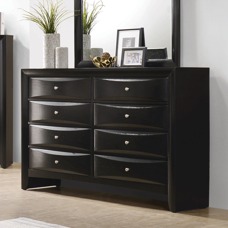 Briana Rectangular 5 Drawer Chest Black