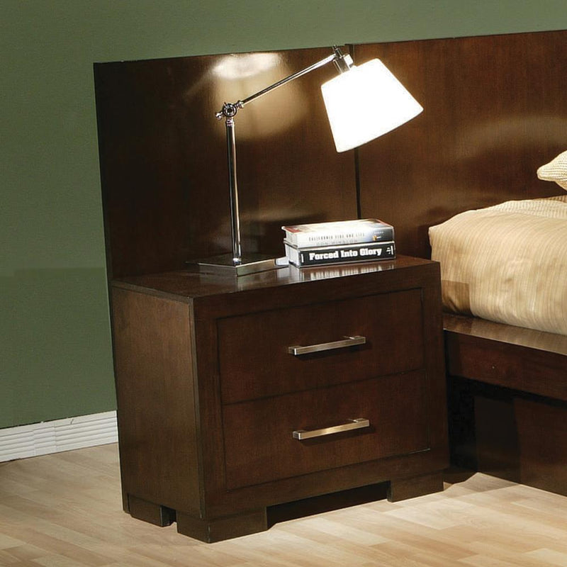 Jessica 2 Drawer Nightstand Cappuccino