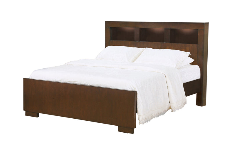 Jessica King Bed With Storage Headboard Cappuccino