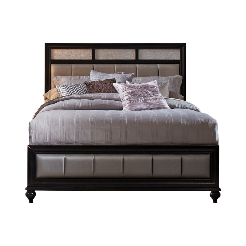 Barzini King Tufted Upholstered Bed Black