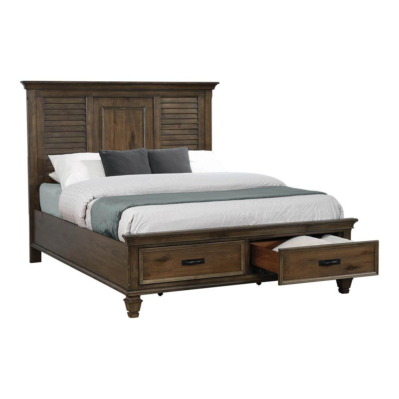 Franco King Storage Bed Burnished Oak