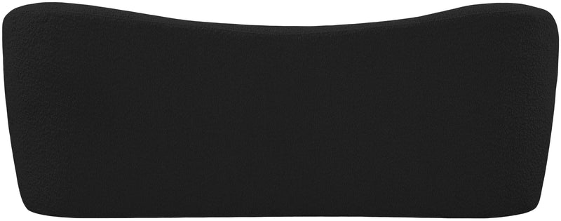 Flair Black Boucle Fabric Bench