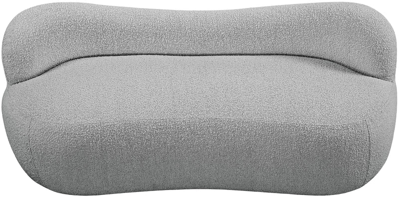 Flair Grey Boucle Fabric Bench